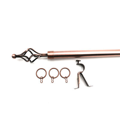 Bom preço Rodas de bronze para acabamento de cortinas de janelas 28 a 48 polegadas ajustáveis on-line